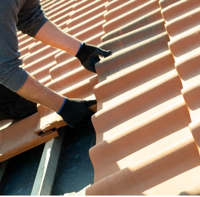 Commercial Roofing Contractor Installing A New Roof In Mesa, AZ